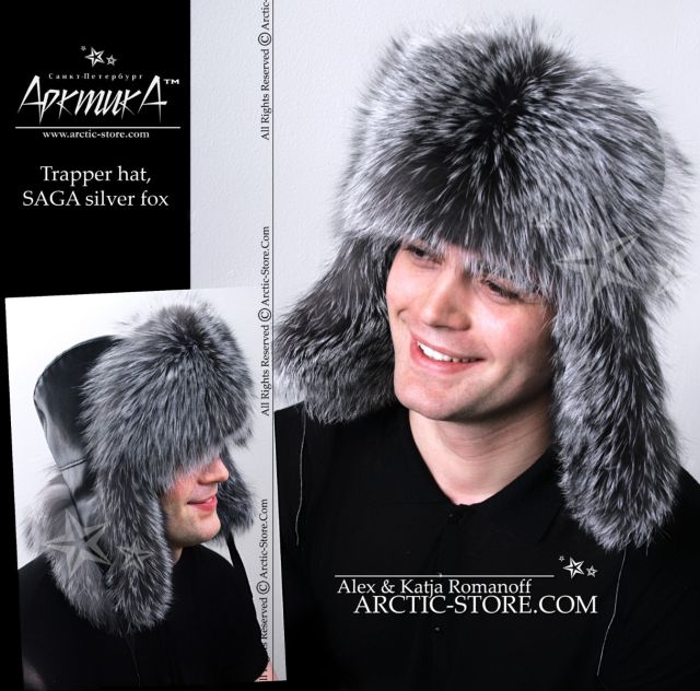 MEN’S TRAPPER HAT · SILVER FOX FUR · LEATHER