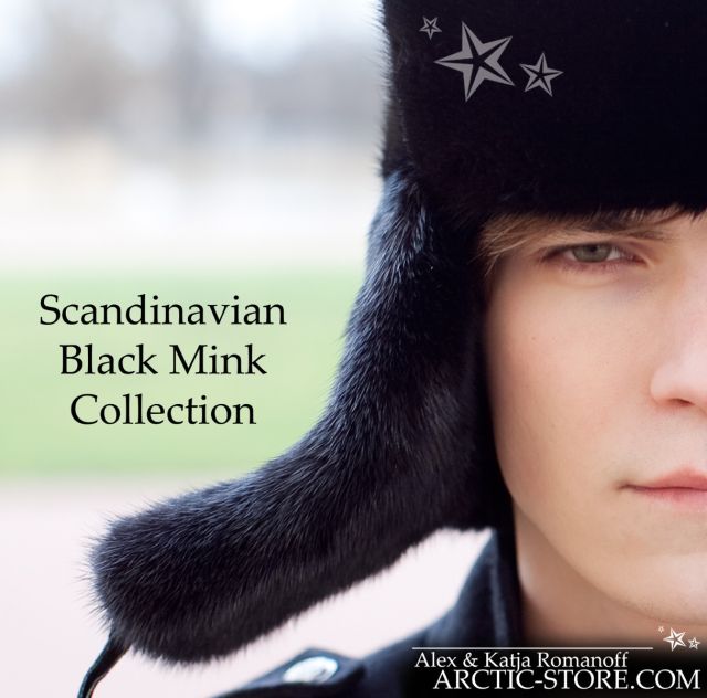 Siberian ushanka, scanblack mink