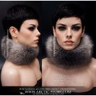 Blue Frost Fox Fur Neck Warmer – Silver Mist Edge