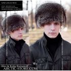 Boyaryn men's fur hat, canadian raccoon