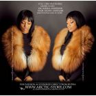 Natural Gold Fox Fur Shoulder Wrap Cobra Style by Arctic Store.