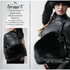 Russian Fur Hand Muff – Black Fox