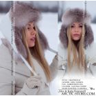 WOMEN’S TRAPPER HAT · AMBER FROST FOX · LEATHER