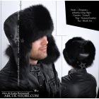 MEN’S TRAPPER HAT · BLACK FOX FUR · LEATHER