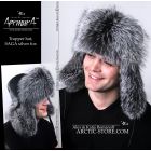 MEN’S TRAPPER HAT · SILVER FOX FUR · LEATHER