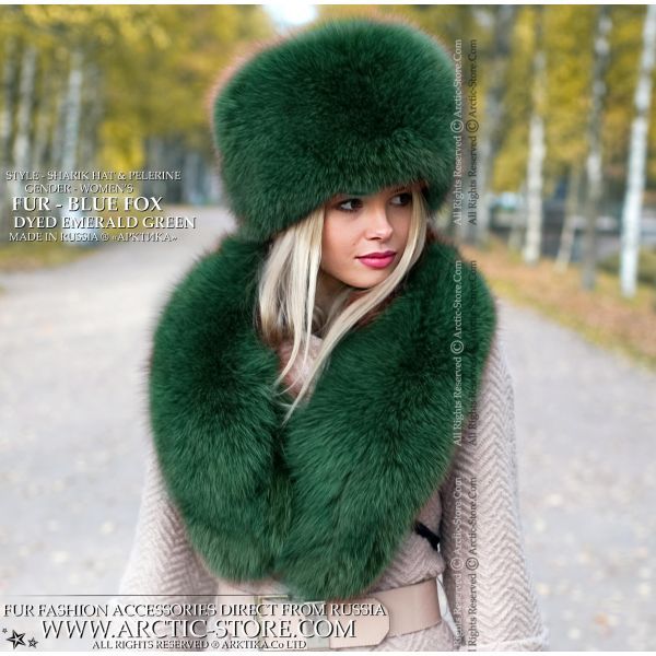 Arctic Fox Fur Full Hat Saga Furs Pink Round Hat