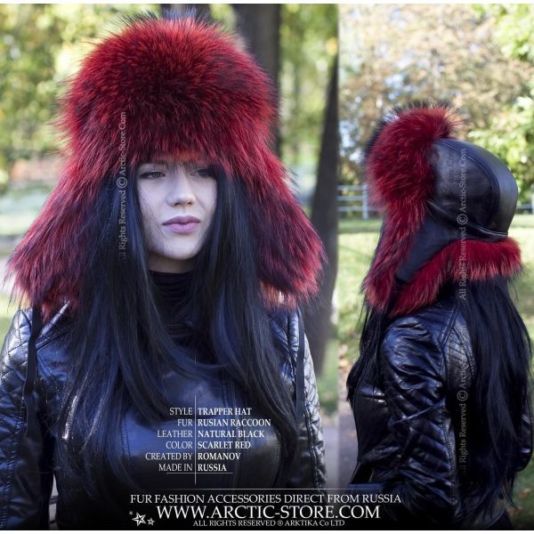 Russian raccoon fur eskimo Eskimoska hat hood winter Fashion shapka chapka NEW 