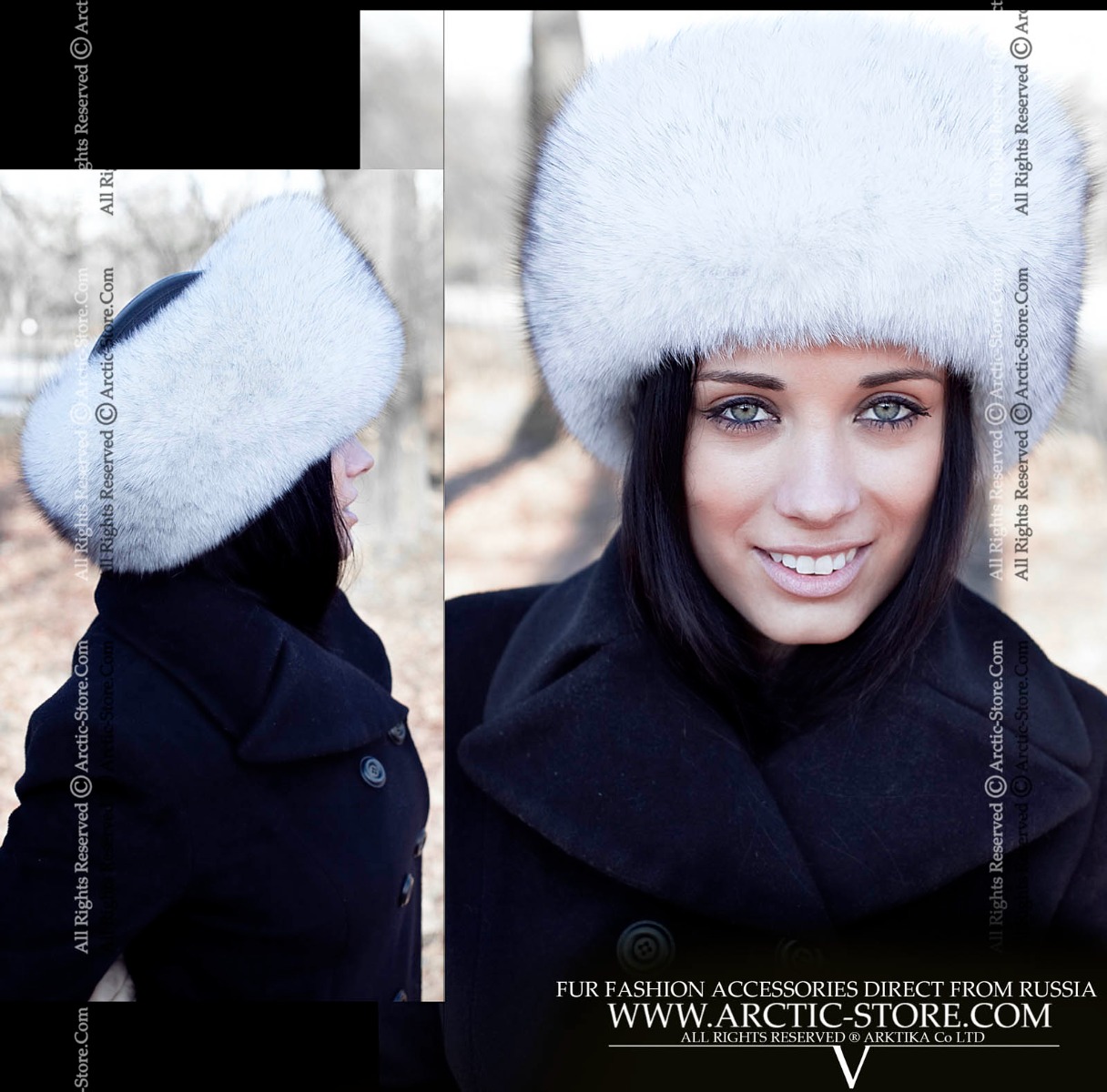 Roller fur hat, Polar fox