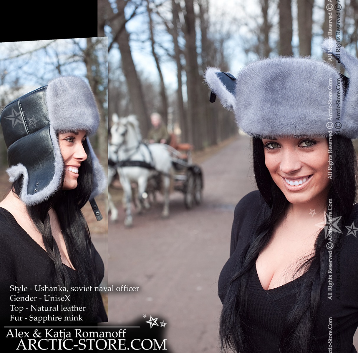 Naval Officer Fur Hat · Sapphire Mink