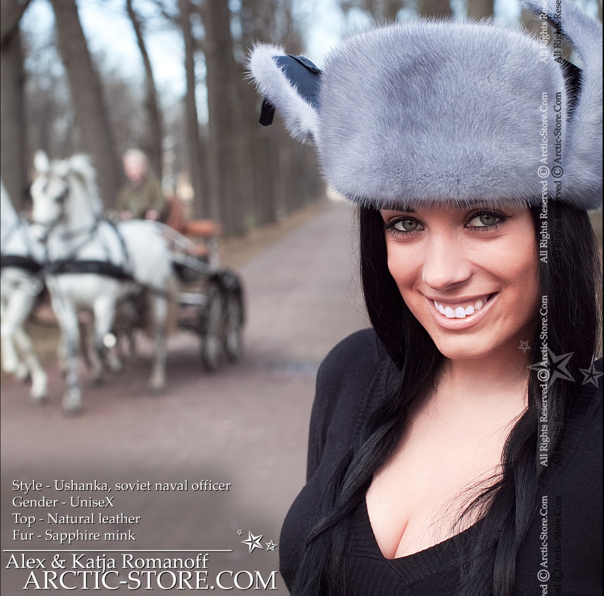 Naval Officer Fur Hat · Sapphire Mink