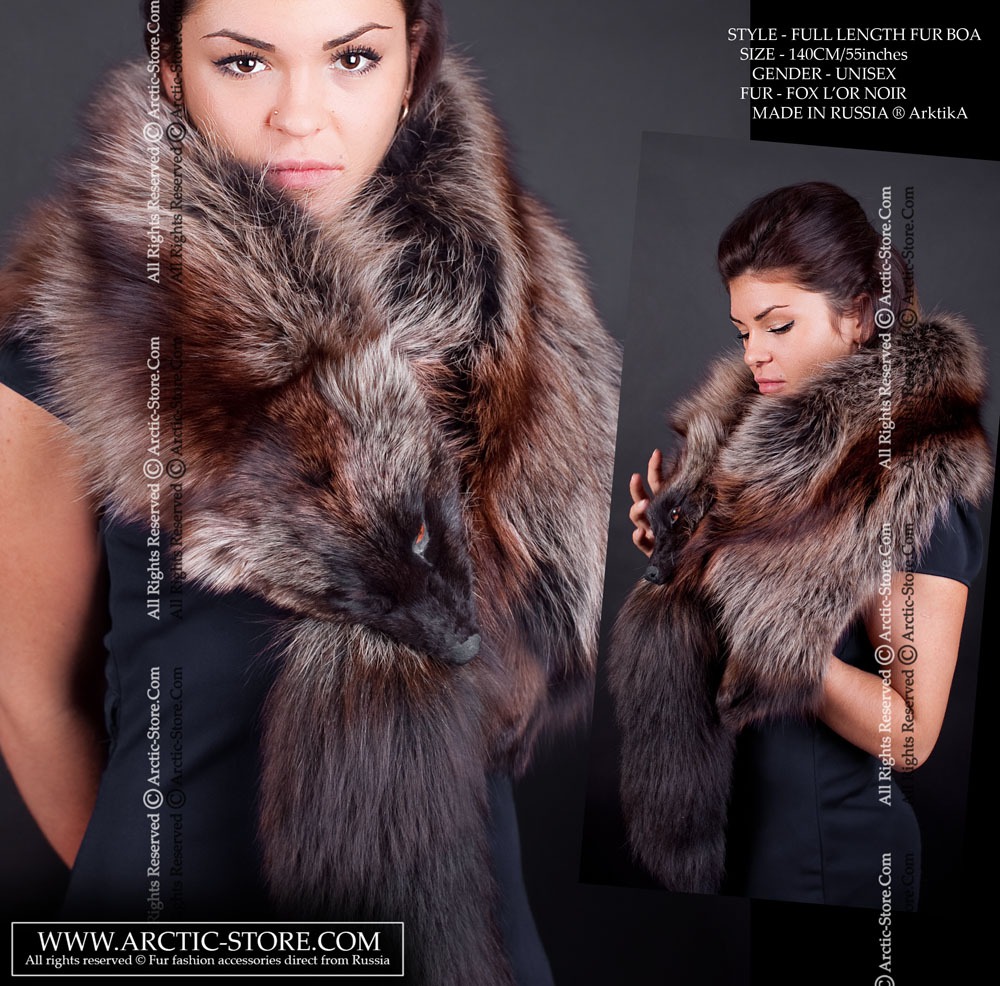 oil fox full pelt fur accessory