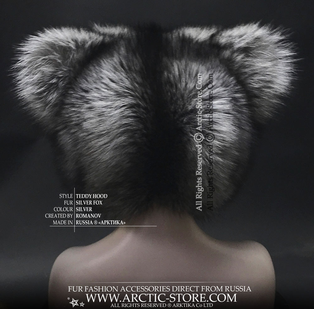 Elegant Teddy Hood with Silver Fox Fur