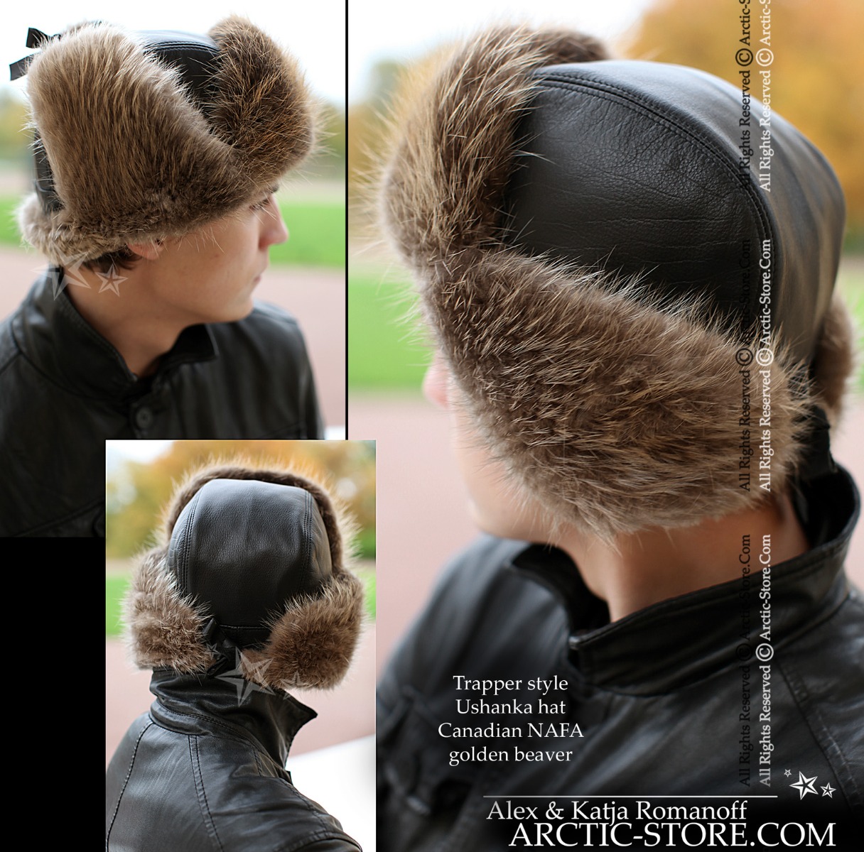 MEN’S TRAPPER HAT · BEAVER FUR · LEATHER