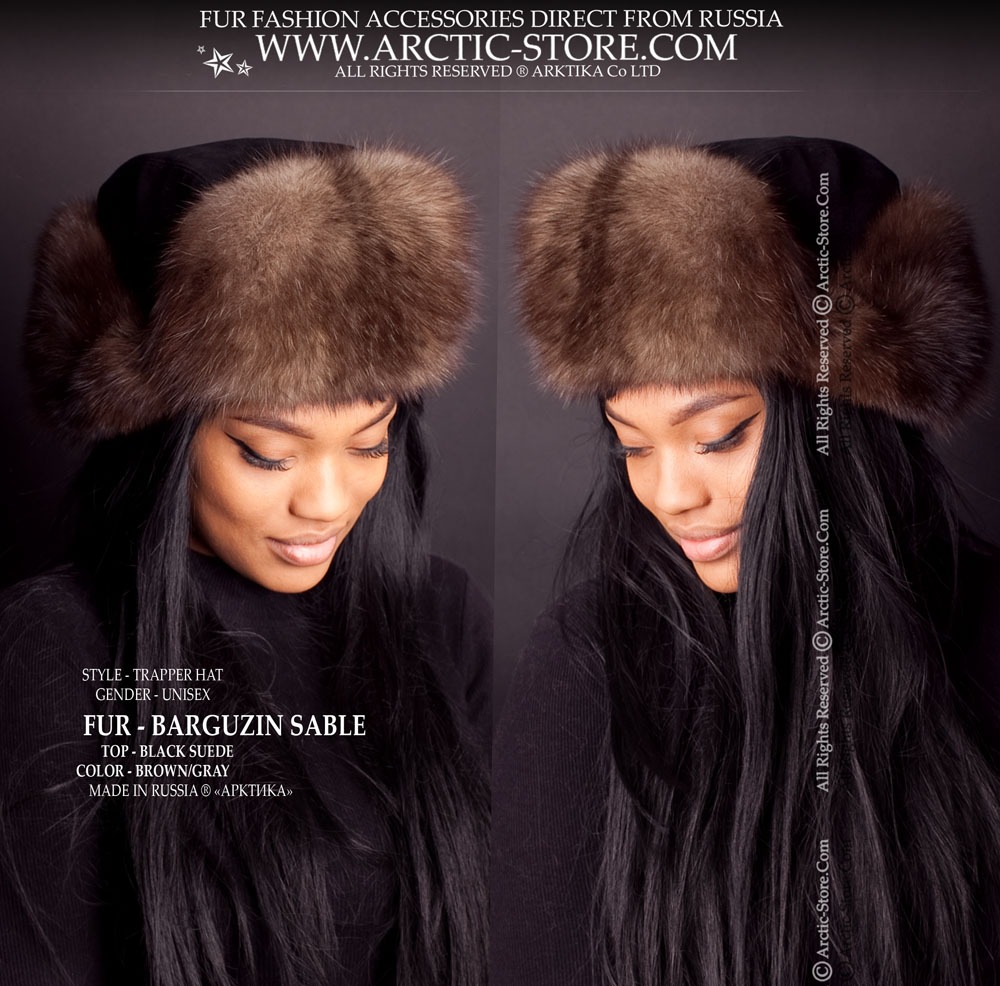 Trapper Hat · Sable Fur · Suede Top